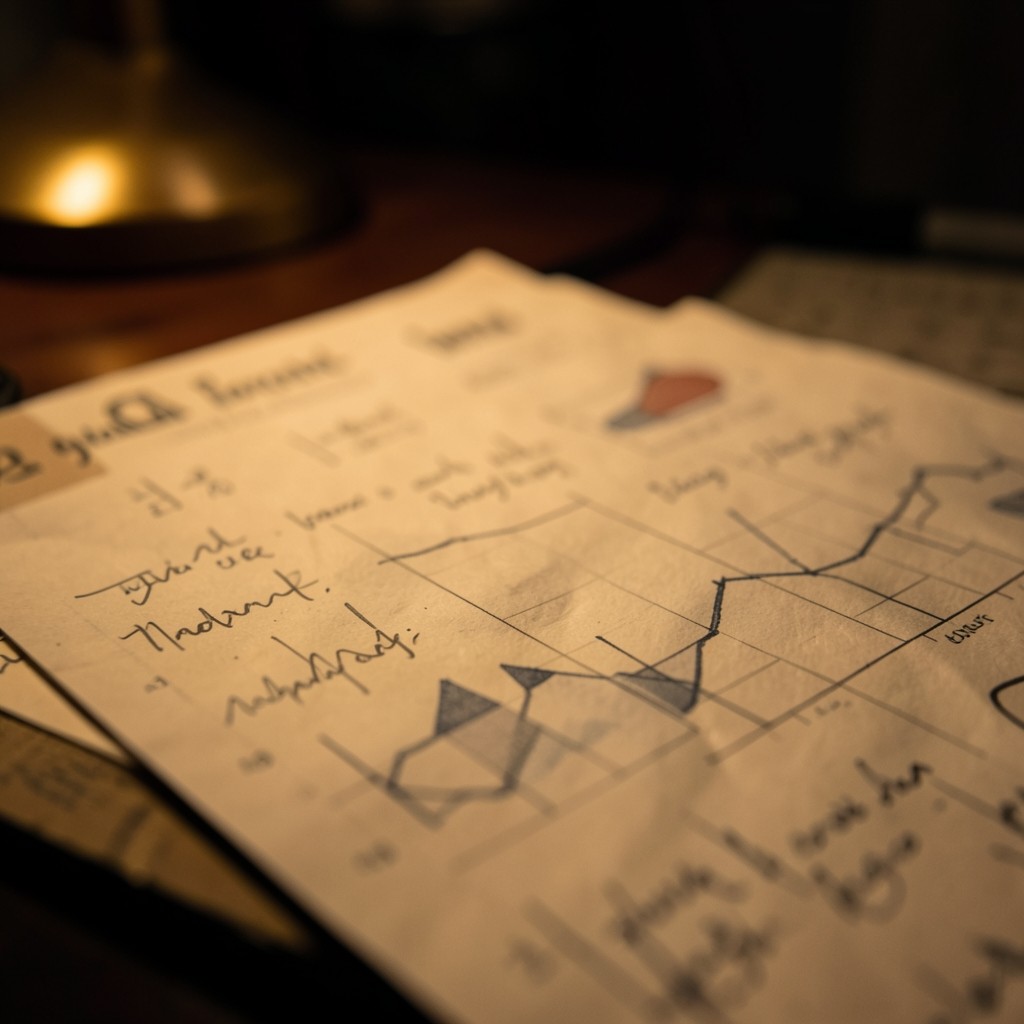 Close view of printed section loyalty charts with handwritten margin notes
